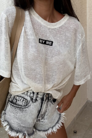 Bluzka T-shirt MARMARIS CORD - ecru