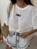 Bluzka T-shirt MARMARIS CORD - ecru