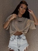 Bluzka T-shirt MARMARIS CORD - beżowa