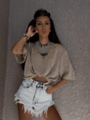 Bluzka T-shirt MARMARIS CORD - beżowa