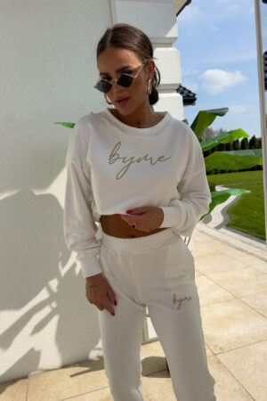 Bluza dresowa LOGO  – ecru