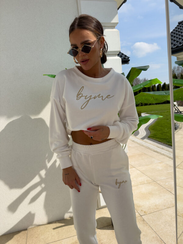 Bluza dresowa LOGO  – ecru