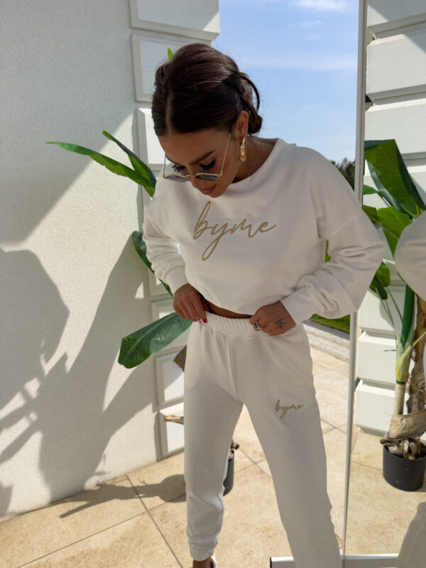 Bluza dresowa LOGO  – ecru