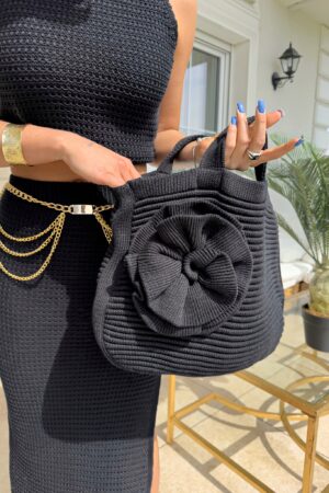 Torba FLOWER - czarna