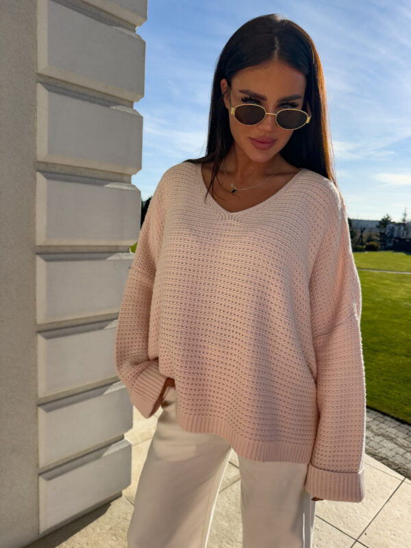 Sweter OLENA - pudrowy róż