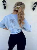 T-shirt PALMS – niebieski