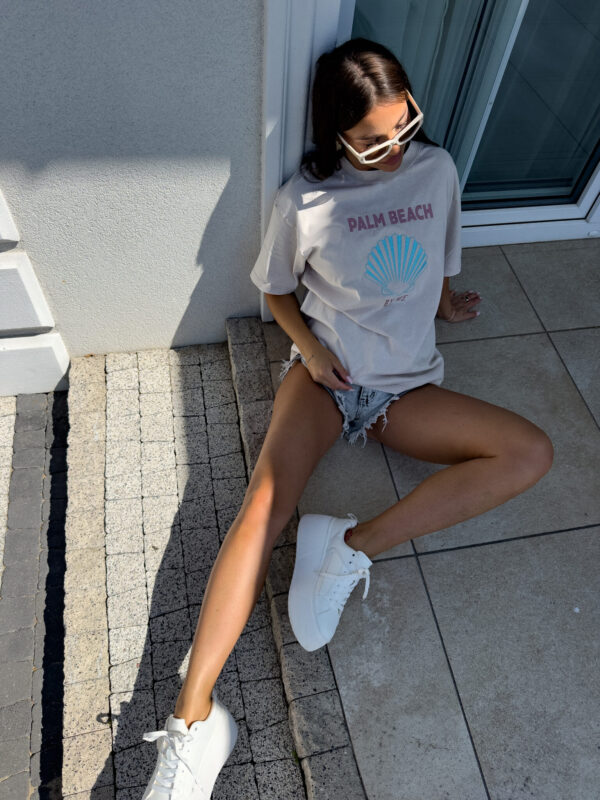 T-shirt SHELL - jasny beż