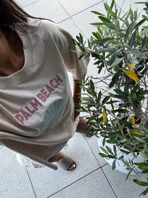 T-shirt SHELL - jasny beż