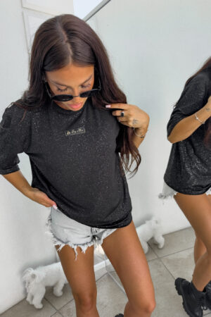 Bluzka T-shirt MARMARIS II BŁYSK - czarny