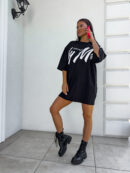 Tuniko sukienka t-shirt COLA - czarna