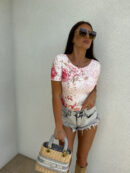 Bluzka UNIQUE print pantera - rose