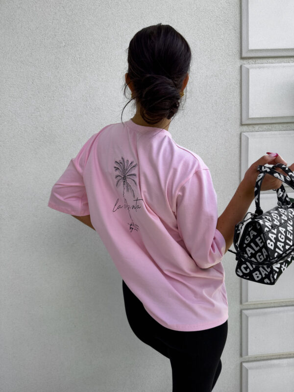 T-shirt PALMS – jasny róż