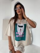 Tshirt OUT beż