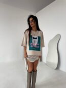 Tshirt OUT beż