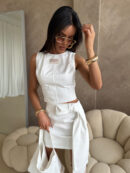 Top DENIM ecru