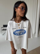 Tshirt SUPREME ecru/blue