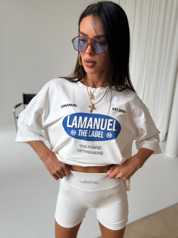 Tshirt SUPREME ecru/blue