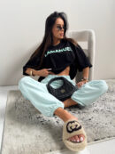 Tshirt NOIR czarny/mięta