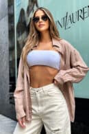 Spodnie damskie BG Ninety's jeans | kremowy