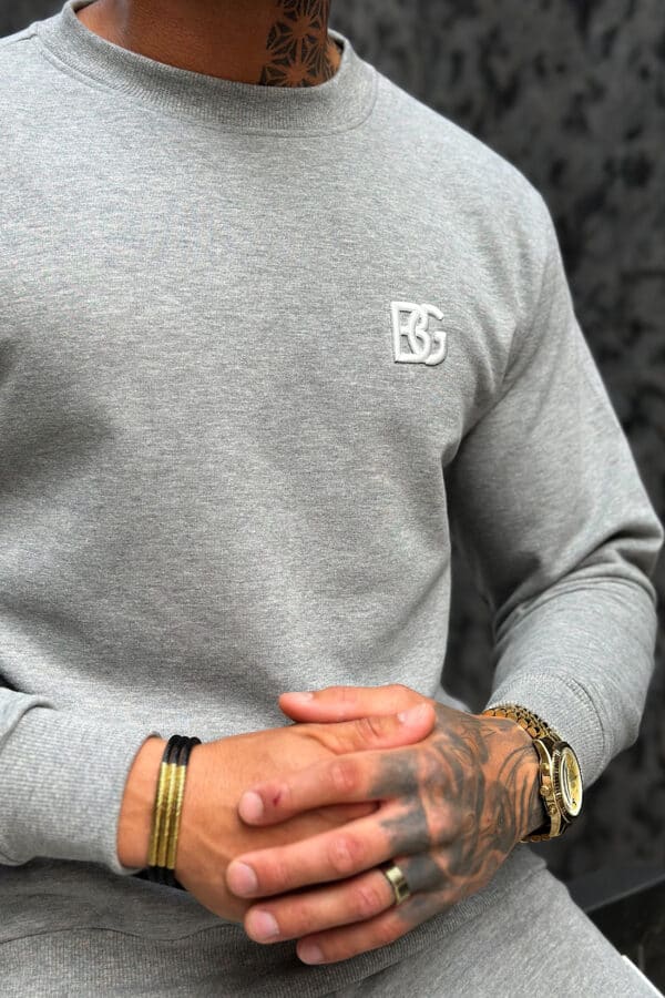 Bluza męska BG Basic | szary melanż