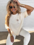 T-shirt PALMS – kokosowy