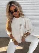 T-shirt PALMS – kokosowy