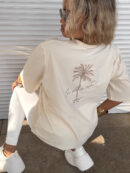 T-shirt PALMS – kokosowy