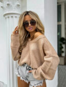 Sweter PHARELL – karmelowy