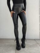 Legginsy LEATHER - czarne