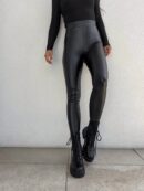Legginsy LEATHER - czarne