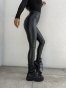 Legginsy LEATHER - czarne