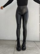 Legginsy LEATHER - czarne