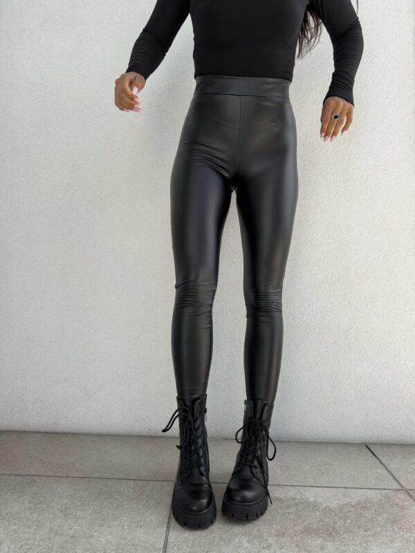 Legginsy LEATHER - czarne