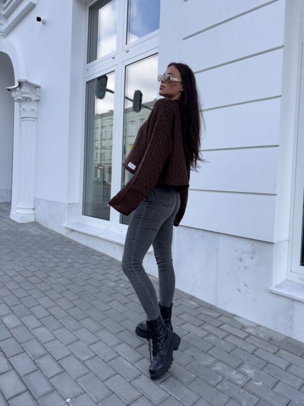 Sweter WARKOCZE - czekoladowy