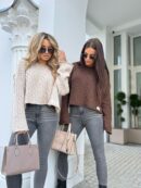 Sweter WARKOCZE - czekoladowy
