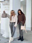Sweter WARKOCZE - czekoladowy