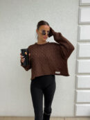 Sweter WARKOCZE - czekoladowy