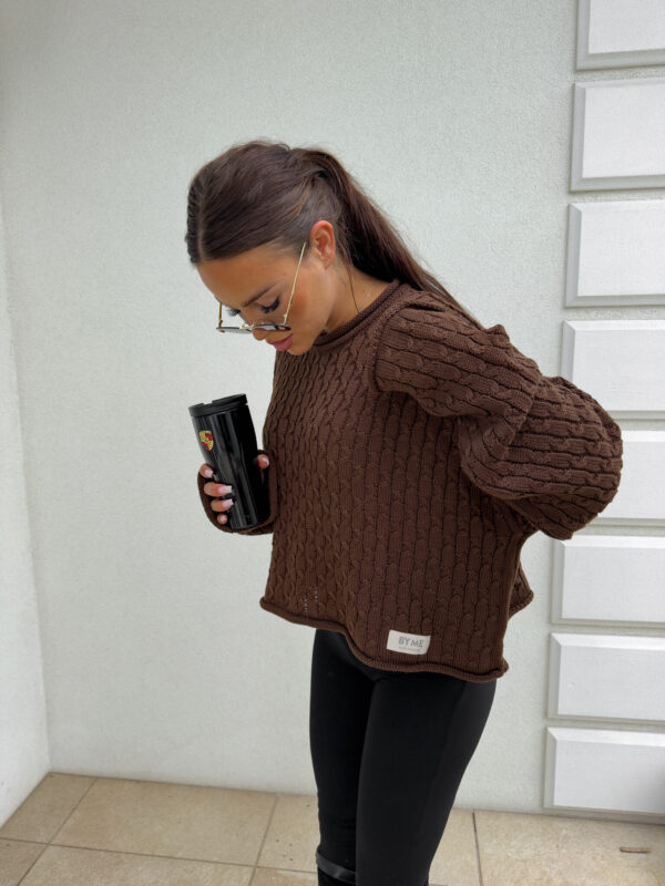 Sweter WARKOCZE - czekoladowy
