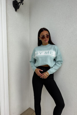 Sweter CR By Me - miętowy