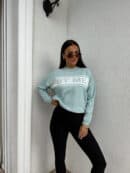Sweter CR By Me - miętowy