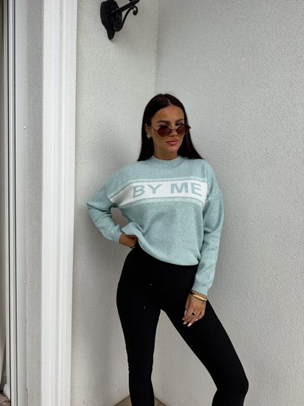 Sweter CR By Me - miętowy