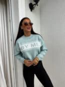 Sweter CR By Me - miętowy
