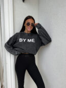 Dekatyzowana bluza DOSE - czarna