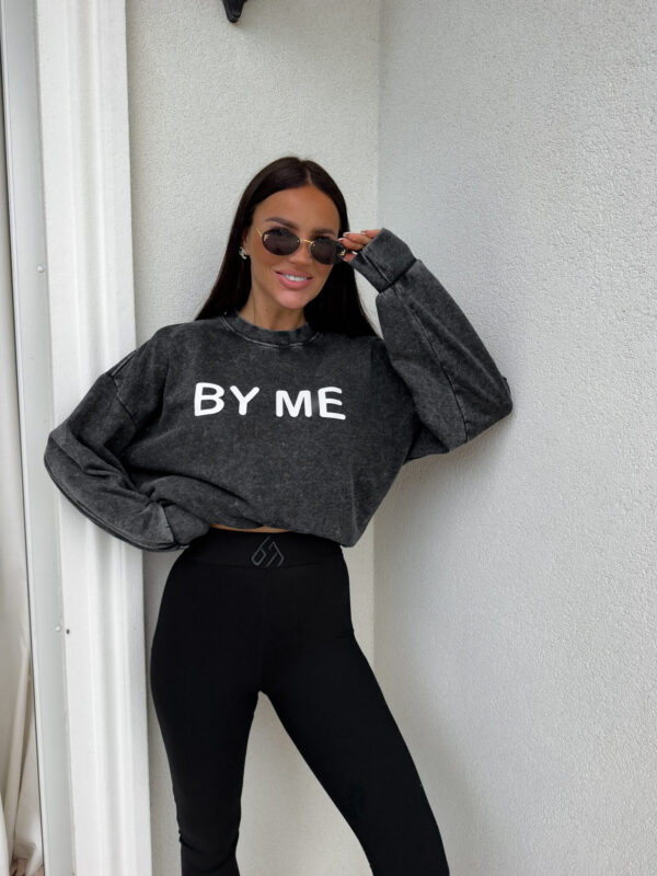 Dekatyzowana bluza DOSE - czarna