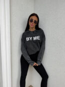 Dekatyzowana bluza DOSE - czarna