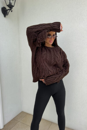 Sweter INDIANA - czekoladowy