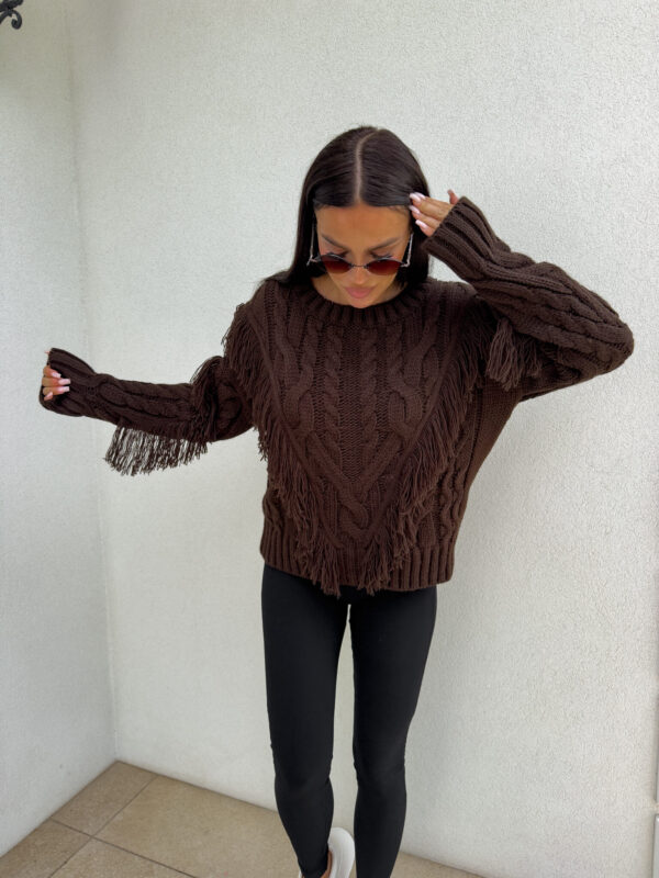 Sweter INDIANA - czekoladowy