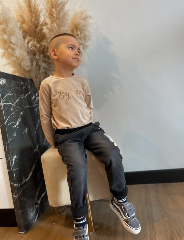 Longsleeve dziecięcy CHILD Haft - beżowy