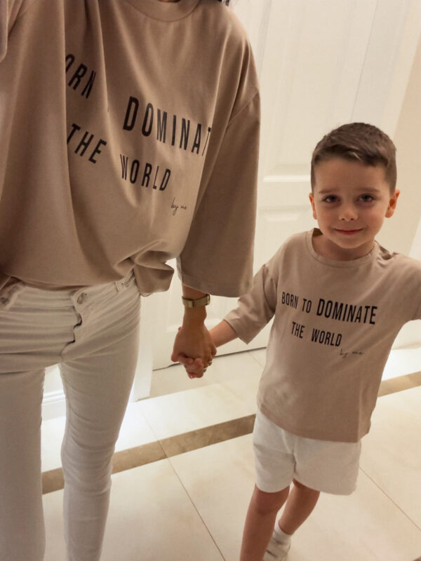 T-shirt dziecięcy BORN - beżowy