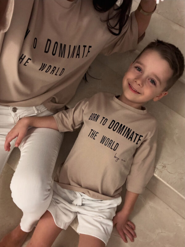 T-shirt dziecięcy BORN - beżowy